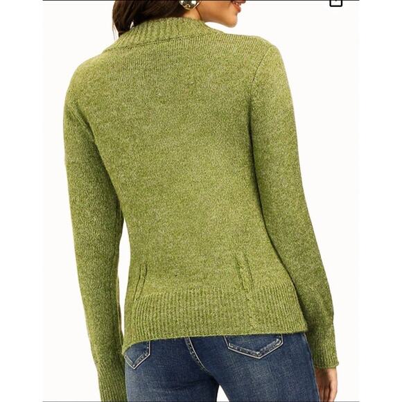 Kancy Kole Womens Cable Knit Cardigan Sweater - Green, Size XL - Picture 2 of 9